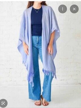 C & C California NWT Linen Wrap/Kimono/Coverup/Poncho/Ruana